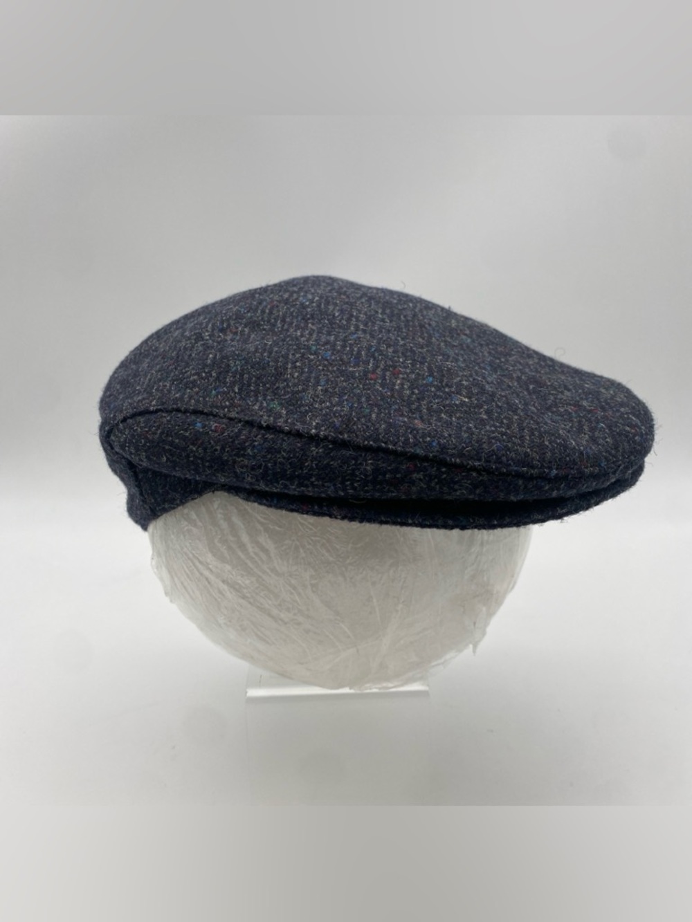 Aran Sweater Market 100% Wool Donegal Tweed Hat Flat Newsboy Cap Size Small